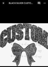 Load image into Gallery viewer, Collegiate Glitter Team Bows DROPDOWN DTF Transfer