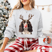 Load image into Gallery viewer, Christmas Red Nose Antler Dogs Dropdown TRANSFER