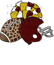 Load image into Gallery viewer, Football Pom Helmet (Add Name) Customized DTF TRANSFER