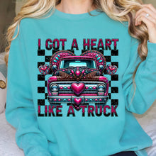 Load image into Gallery viewer, I Got A Heart Like A Truck Checkered Pink Heart TRANSFER DWS
