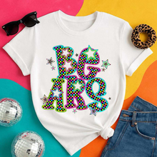 Load image into Gallery viewer, Neon Bright Checker Star Mascots Dropdown TRANSFER CSD MAY 25