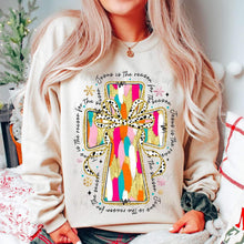 Load image into Gallery viewer, Jesus Is The Reason Brushstroke Tree With Dotted Bow TRANSFER