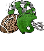 Load image into Gallery viewer, Football Pom Helmet (Add Name) Customized DTF TRANSFER