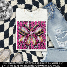 Load image into Gallery viewer, Pink Gold Rhinestone Bow Mascot DROPDOWN TRANSFER
