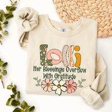 Load image into Gallery viewer, Her Blessings Overflow With Gratitude Names DROPDOWN TRANSFER SDD JAN