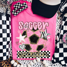 Load image into Gallery viewer, Sports Season Pink Star Checker DROPDOWN TRANSFER DWS MAR 26