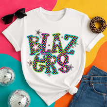 Load image into Gallery viewer, Neon Bright Checker Star Mascots Dropdown TRANSFER CSD MAY 25