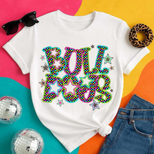 Load image into Gallery viewer, Neon Bright Checker Star Mascots Dropdown TRANSFER CSD MAY 25