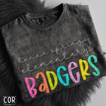 Load image into Gallery viewer, Neon Bright Line Badgers DROPDOWN TRANSFER COR
