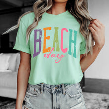 Load image into Gallery viewer, Beach Day/Please Arched Neon Distressed DROPDOWN TRANSFER SDD APR 26