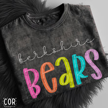 Load image into Gallery viewer, Neon Bright Line Bears DROPDOWN TRANSFER COR
