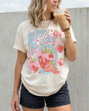 Load image into Gallery viewer, Berry Blessed Strawberries Pink Bows Stripes TRANSFER AGCM APR 26