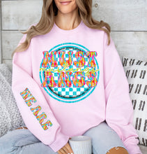 Load image into Gallery viewer, We Are Brushstroke Blue Checkered Circle Mascot Dropdown With Sleeve TRANSFER CAP
