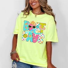 Load image into Gallery viewer, Boat Days Bright Happy Face Stars And Checkered TRANSFER SDD APR 26