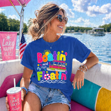 Load image into Gallery viewer, Boatin' And Floatin' Pontoon Sun Bright Letters TRANSFER UAC MAY 26