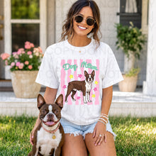 Load image into Gallery viewer, Dog Mom Wavy Pink Stripes Breed DROPDOWN TRANSFER UAC 26