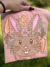 Load image into Gallery viewer, Bunny With Flower Garland & Carrots Color Option DROPDOWN TRANSFER SCG FEB 26