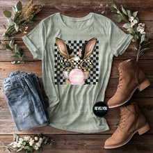 Load image into Gallery viewer, Bunny In Glasses Bubblegum Checker Color Option DROPDOWN TRANSFER REVEL JAN 26