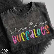 Load image into Gallery viewer, Neon Bright Line Buffalos/Buffaloes/Buffs DROPDOWN TRANSFER COR