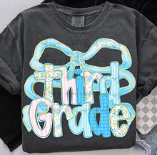 Load image into Gallery viewer, Blue Preppy Bow Plaid School Grades DROPDOWN TRANSFER