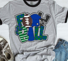 Load image into Gallery viewer, Football Word Art DROPDOWN TRANSFER