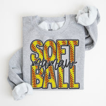Load image into Gallery viewer, Softball Faux Embroidery Names DROPDOWN TRANSFER SDD