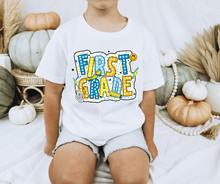 Load image into Gallery viewer, Blue Yellow Polka Dot Grades DROPDOWN TRANSFER