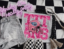 Load image into Gallery viewer, PINK Football Team Helmet Faux Embroidery DROPDOWN TRANSFER TGG