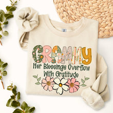 Load image into Gallery viewer, Her Blessings Overflow With Gratitude Names DROPDOWN TRANSFER SDD JAN