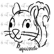 Load image into Gallery viewer, Doodle Single Color Mascots Dropdown TRANSFER