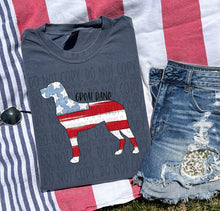 Load image into Gallery viewer, Patriotic Dog Designs Black Text SWD MAY DROPDOWN TRANSFER