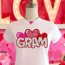 Load image into Gallery viewer, Valentines Names Heart Trio Faux Embroidery DROPDOWN TRANSFER CSD JAN 26