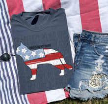 Load image into Gallery viewer, Patriotic Dog Designs Black Text SWD MAY DROPDOWN TRANSFER