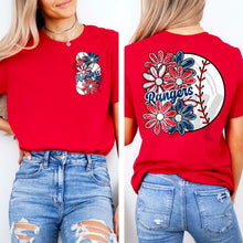 Load image into Gallery viewer, Floral Ball Baseball Team With Pocket DROPDOWN TRANSFER MMD APR