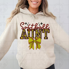 Load image into Gallery viewer, Softball Names Bow Faux Embroidery TRANSFER HMWK JAN
