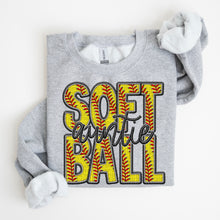 Load image into Gallery viewer, Softball Faux Embroidery Names DROPDOWN TRANSFER SDD