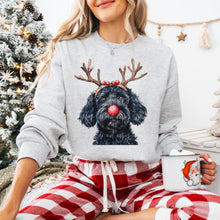 Load image into Gallery viewer, Christmas Red Nose Antler Dogs Dropdown TRANSFER