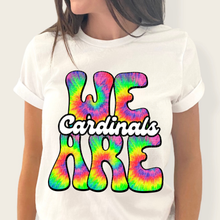 Load image into Gallery viewer, We Are Rainbow Tie Dye Mascot DROPDOWN TRANSFER