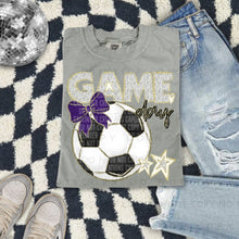 Load image into Gallery viewer, Dalmatian Game Day Soccer With Bow DROPDOWN TRANSFER CAP FEB