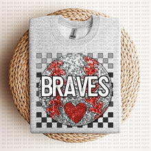 Load image into Gallery viewer, Baseball Mascots Faux Embroidery Checkered Sequin DROP DOWN TRANSFER ECHT 24