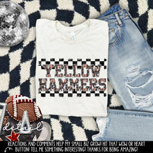 Load image into Gallery viewer, Football Faux Embroidery Checkered Mascots DROPDOWN TRANSFER CAP 24