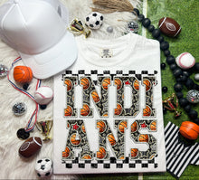 Load image into Gallery viewer, Basketball Faux Embroidery Checkered Mascots DROPDOWN TRANSFER CAP