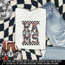 Load image into Gallery viewer, Let’s Go Football Faux Embroidery Checkered Mascots DROPDOWN TRANSFER CAP 24