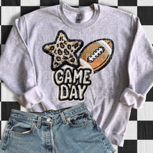 Load image into Gallery viewer, Game Day Faux Embroidery Leopard Star Sports Patch TRANSFER SBB FEB 26