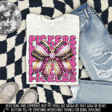 Load image into Gallery viewer, Pink Faux Rhinestone Bow Mascots Dropdown TRANSFER CAP SEPT 24