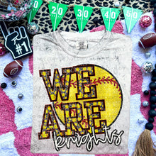 Load image into Gallery viewer, We Are Faux Embroidery Glitter Softball Mascot TRANSFER CAP JAN