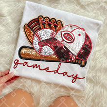 Load image into Gallery viewer, Gameday Sequin Baseball Hat Glove Teams Dropdown TRANSFER CCD INS