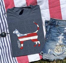 Load image into Gallery viewer, Patriotic Dog Designs White Text SWD MAY DROPDOWN TRANSFER
