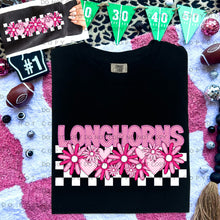 Load image into Gallery viewer, Pink Checkered Floral Faux Embroidery Mascot TRANSFER CAP DEC