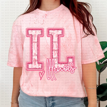 Load image into Gallery viewer, Pink Coquette Bow Heart State(all 50 states available) TRANSFER ECHT MAR